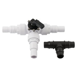 Zelsius Pool Bypass Set, 12 Pieces, Universal 3-Way Valve for Heat Pump, Pool Heating, Solar Heating, Stopcock, Hose Nozzles, 32/38 mm, Pipe Clamps, T-Piece Sealing Tape