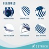 Ostrich Chaise Lounge Folding Portable Sunbathing Beach Chair, Striped (2