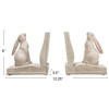 Bunny Rabbit Bookends, Set of 2, White Finish