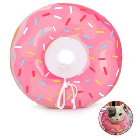 Pet collar Cat rehabilitation soft collar used to prevent cats from biting and licking injured or surgical sites Rehabilitation collar (Pink, XS)