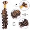 Human Braiding Hair for Boho Braids Highlight Deep Waves Bulk