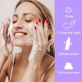 Foam Bottle (3PCS) Empty Foaming Pump Dispenser for Hand Soap, Lash Cleanser, Shampoo to Travel (Purple, One Size)