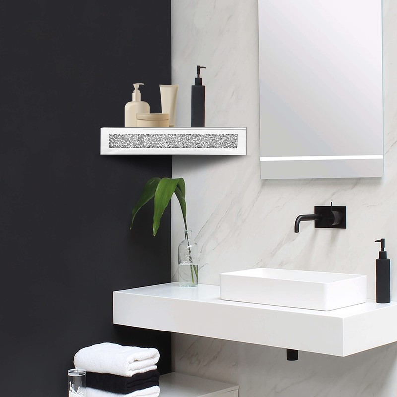 Royxen Corner Floating Shelves 2 Sets, Corner Shelf Wall Mounted