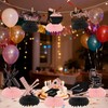 BOMXOI 8PCS Cosmetology School Survivor Honeycomb Centerpieces Cosmetology Graduation Decorations