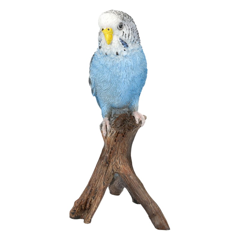 Figuren Shop GmbH Budgie Blue Garden Ornament - Lifelike Bird