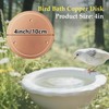 2PCS Bird Bath Copper Disk, 99.99% Pure Copper Bird Bath