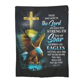 Bald Eagle Throw Blanket American Eagle Blanket Christian Lover Gifts Throw Blankets Eagle Decor Soft Cozy Fleece Plush Warm Flannel Bedding Blanket for Men Girls Boys Kids Adults Couch 40"X50"