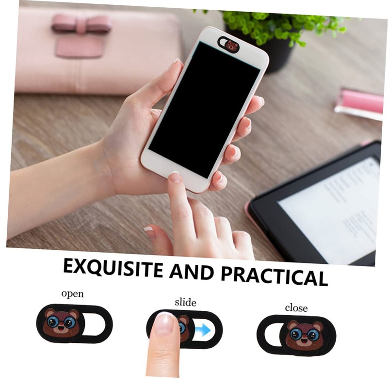 COHEALI Cute Cartoon Panda Webcam Cover Slide for Laptops and