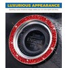 iolory car Start Button Cover,Car Stickers,Crystal Double Rhinestone Automotive Engine