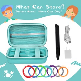 Funda de transporte rígida compatible con MYNT3D Super 3D, funda de almacenamiento para filamento y otros accesorios (verde)