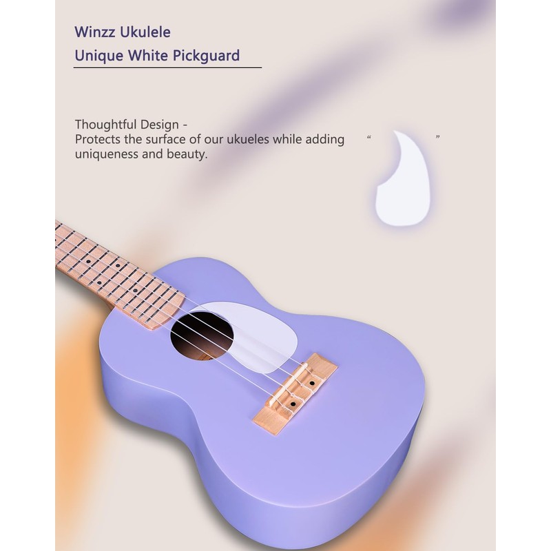 Winzz AU-C00 Concert Ukulele Beginner Set for Adults and Children,