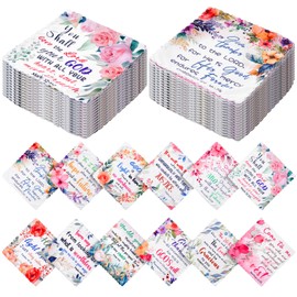 36 Pcs Handkerchiefs for Women Christian Gifts Floral Religious Bible Verse Gifts Inspirational Watercolor Hankies Gifts for Church Mom Ladies