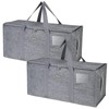 BALEINE Extra Large Storage Tote with Zippers & Carrying Handles,