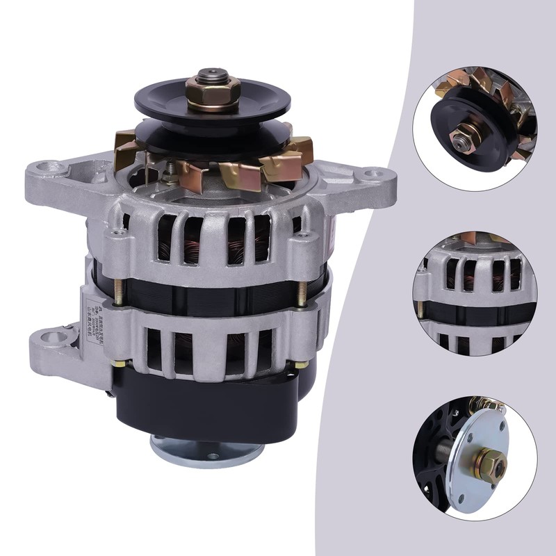 KONKENIE DC 24V Dual Wheel Generator 2000W 4000RPM Permanent Magnet