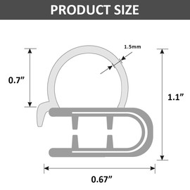 Automotive Door Rubber Seal Trim Seal Strip with Side Bulb for Cars, Boats, Trucks, RVs and Home Applications - PVC Bulb Trim with EPDM Rubber Seal (33Ft)