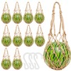 10 Packs Jute Melon Hammocks for Trellis, Watermelon Holder for