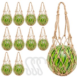 10 Packs Jute Melon Hammocks for Trellis, Watermelon Holder for Garden