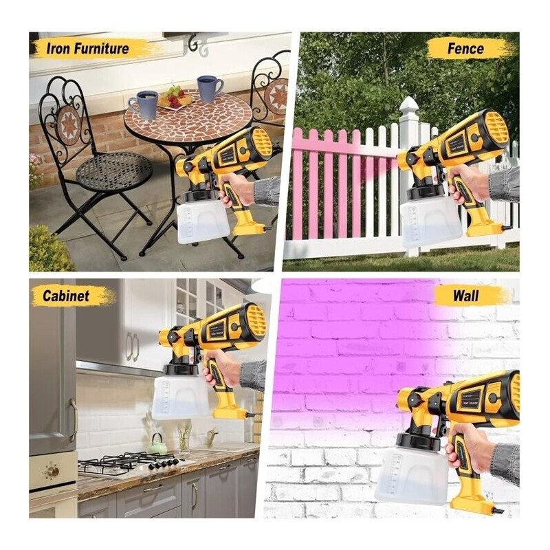 ‎MirrorZone 1400ML Electric Paint Sprayer 1000W Spray Gun Handheld Painting