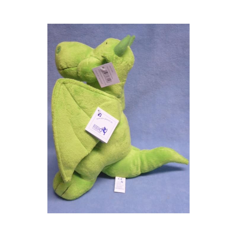 Drache 28.5 cm aufrecht sitzend grün Softvelour