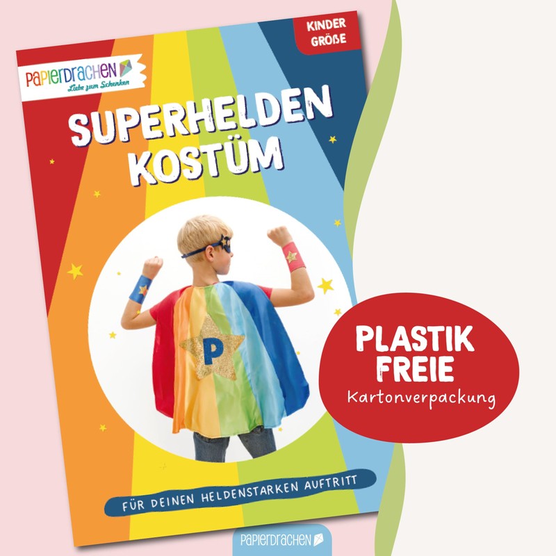 Papierdrachen Superhero Set Star Rainbow Boy – Includes Mask and