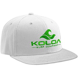 Koloa Surf-Classic Wave Logo Solid Snapback Hats-White/Green