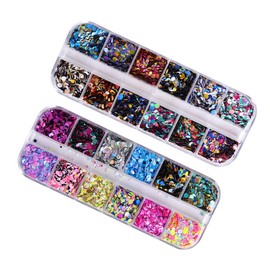 Ipetboom Nail Art Discs 36 Colors Nail Kits Glitter Paillette Perfect for Special Occasions