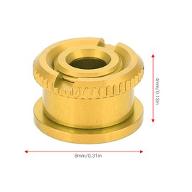 Keenso Bicycle Crank Bolt, 5 Pairs Road Bike Aluminium Alloy Crank Bolts & Nuts 8 x 4 mm Sprocket Crank Arm Screws for Single Tooth Plate (Gold)