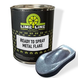 LiME LiNE Ice Blue Metal Flake Automotive Basecoat- No Reducer Needed, Ready to Spray (1 Quart)
