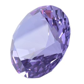 LONGWIN 100mm(3.9") Crystal Diamond Paperweight Nail Dispaly Prop Wedding Favor Christmas Centerpieces Home Decor (Purple)