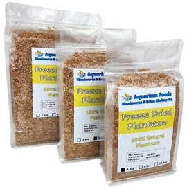 Aquatic Foods Inc. Plankton, Freeze Dried Pacific Plankton for All Marine Fish, Corals, Anemones, All Tropical Fish, Cichlids, Discus, Tetras, Goldfish, Koi & Pond Fish…10.3oz Clear Bag