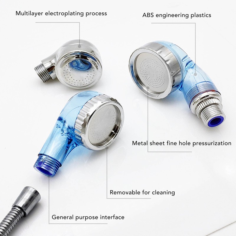 Electroplated Shampoo Bowl Spray Head Hose Professional Hair Salon Pressurization