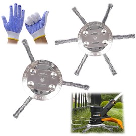 Wire Strimmer Head 3/6 2PCS - Universal Steel Wire Grass Trimmer Head Replacement, 5mm Shaft for Cordless Grass Trimmers, Heavy Duty Anti-Rust