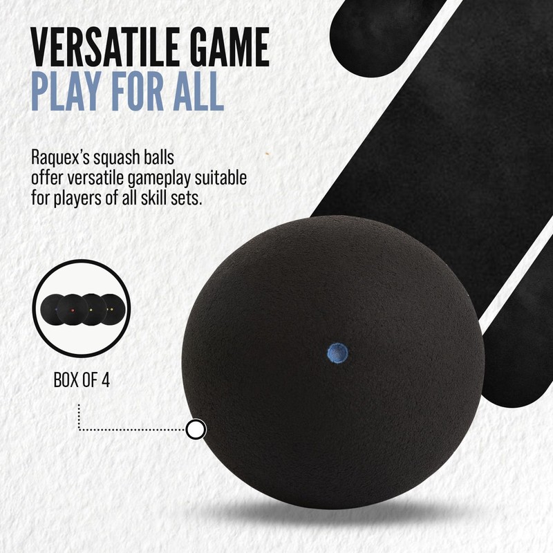 Raquex Progression Squash Balls - Mixed Box of 4 Balls
