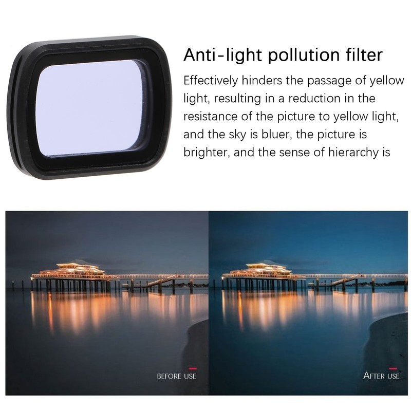 BRDRC Handheld Camera AntiLight Pollution Optical Glass Lens Filter for