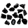 1Lb Black Obsidian Crystal Rocks Raw Stones for Tumbling, Black