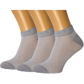 3 Pack Unisex Ultra Thin Breathable Dry Fit Low Cut Running Ankle Socks black white grey color (Grey Super Thin) One Size