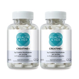 Health & Her Creatine+, with 3g Creatine Monohydrate, Vegan, 60 Day Supply