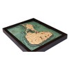 Block Island, Rhode Island 3-D Nautical Wood Chart, Small, 16"