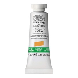 Winsor & Newton Designers Gouache Paint, 14ml Tube, Cadmium-Free Yellow