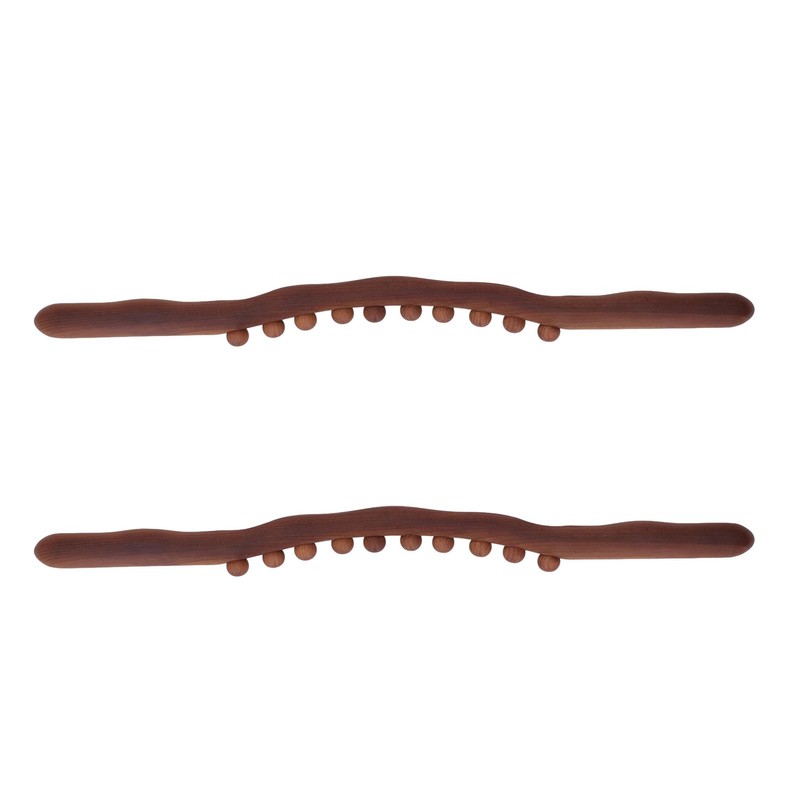 2Pcs Wooden Scraping Stick 10 Massage Dots Large Contact Wooden