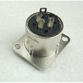 Adam Hall Connectors 7837-Set of 2 XLR Socket Female 3-Pin D-Type Silver Installation Coupling