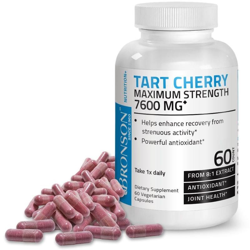 Bronson Tart Cherry Maximum Strength 7600 mg, 180 Vegetarian Capsules