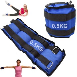 Pesas de Tobillo Ajustables para Fitness, WAYAMY 2 Pack Totalmente Ajustable Tobillo Muñeca Brazo Pierna Pesos, para Muñeca con Correa Ajustable para 