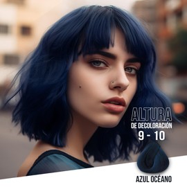 KÜÜL - Color System Funny Colors Tinte Semipermanente Cabello Color Azul Océano 90 ml, con Blanco Titanio, Filtro UV y Colágeno, Prolonga Intensidad del Color, Aporta Hidratación, Brillo y Sedosidad