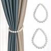 2PCS Pearl Curtain Tiebacks Clips, Magnetic Curtains Tie, The Most