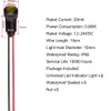 Gebildet Pack of 8 Yellow Indicator Light, AC/DC 12-24V, Mounting