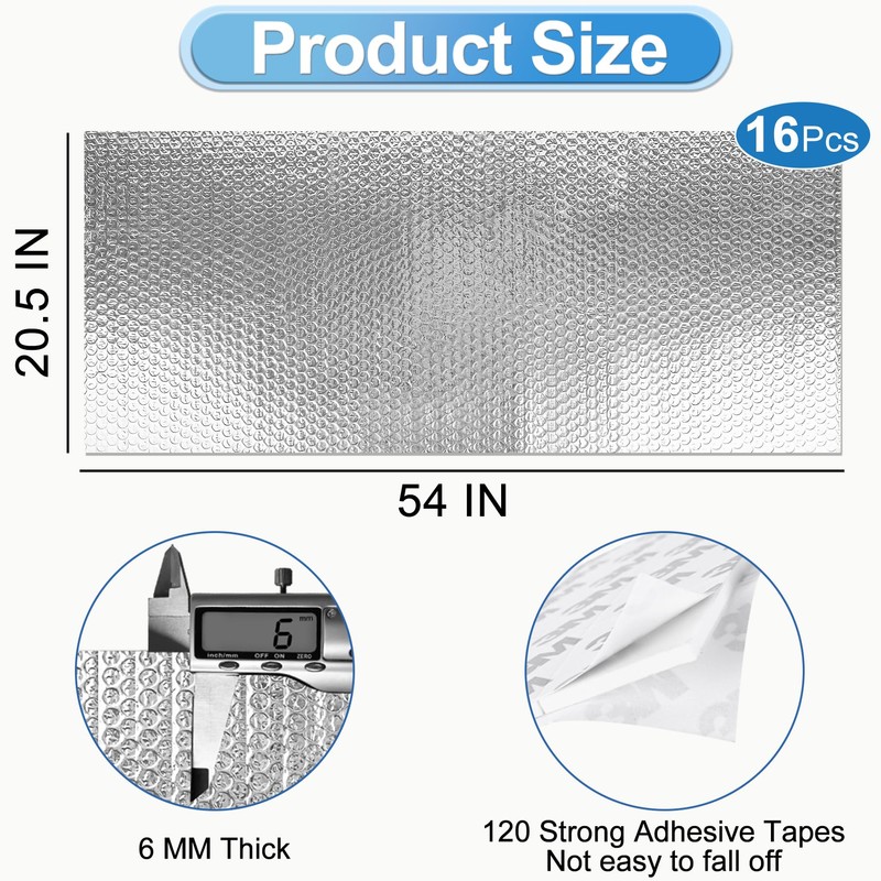 Garage Door Insulation Kit - 16P Double Bubble Window Heat