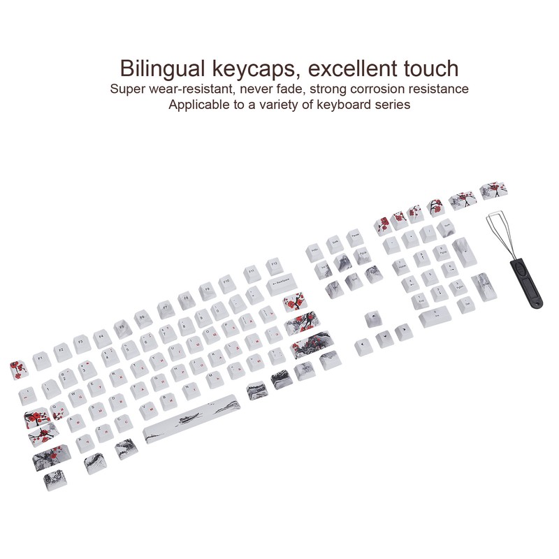 Keycaps PBT 5Sided Sublimation 110 Keys Keyboard Caps for Mechanical