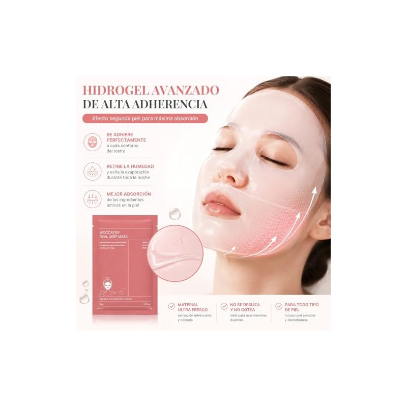 Mascarilla de Colágeno para Mujer - 8 Piezas - Mascarilla