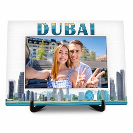 Dubai Picture Frame, Dubai Travel Photo Frame Gift, Dubai Gifts for Women Men Friends Couples Family, Dubai Souvenirs for Wedding Engaged Honeymoon, Dubai Vacation Tour Picture Frames Favors -36